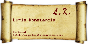 Luria Konstancia névjegykártya